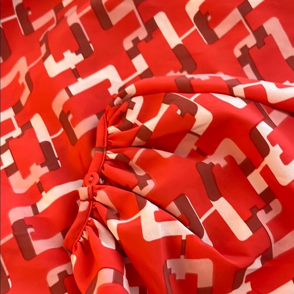 Red Geometric Pattern Dress - Picture 4 of 5